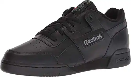 Reebok Men's Workout Plus Sneaker, Black/Charcoal, 14