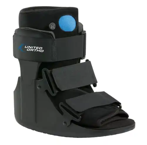 United Ortho Short Air Cam Walker Fracture Boot, Extra Small, Black