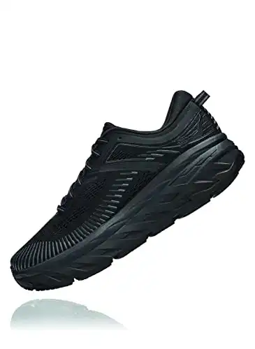 HOKA ONE ONE Bondi 7 Mens Shoes Size 10, Color: Black/Black