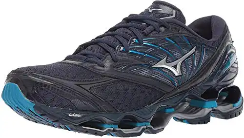 Mizuno Men's Wave Prophecy 8 Running Shoe, Blue Wing Teal-Silver, 7.5 D US
