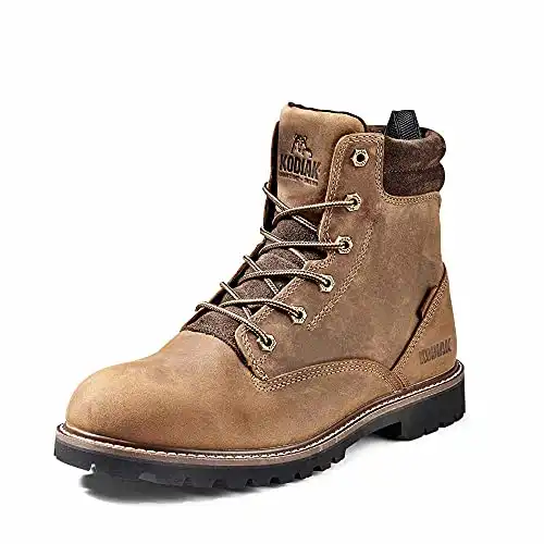 Kodiak Men's 6-Inch McKinney Soft Toe Waterproof Industrial Boot, Brown, 9.5 Wide