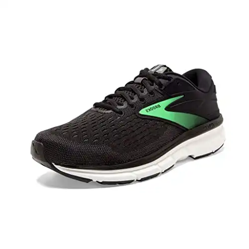 Brooks Women's Dyad 11 Running Shoe - Black/Ebony/Green - 6 Medium