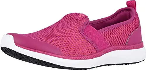 Vionic Pro Women's Simmons Julianna Service Sneaker- Supportive Slip Resistant Slip-On Shoes That Include Three-Zone Comfort with Orthotic Insole Arch Support Pink 7.5 Medium US
