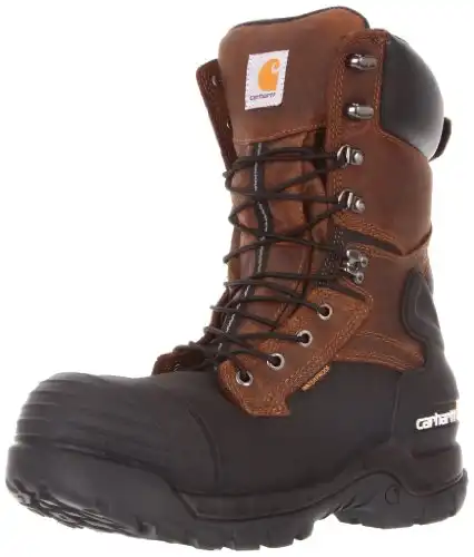 Carhartt Men’s 10″ Waterproof Insulated PAC Composite Toe Boot CMC1259,Brown Oiltan/Black Coated,15 M US