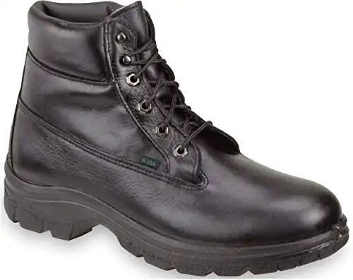 Thorogood Soft Streets 6” Athletic Work Boots for Women - Insulated Premium Black Leather with Comfort Insole and Slip-Resistant Outsole; Berry Compliant and Postal Certified, Black - 9.5 M US