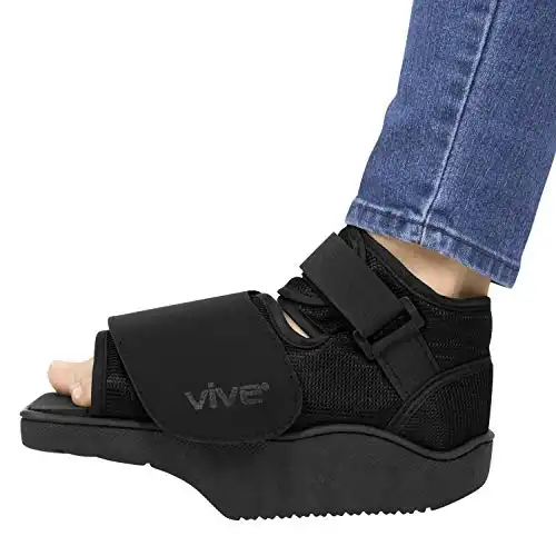 Vive Offloading Post-Op Shoe - Forefront Wedge Boot for Broken Toe Injury - Non Weight Bearing Medical Recovery for Foot Surgery, Hammer Toes, Bunion, Feet Pain - Walking Orthopedic (XS Women's 4...