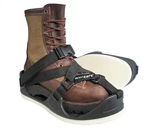 Korkers TuffTrax 3-in-1 Overshoe Sandal for Work Boots - Adaptable Traction for Roofing Work - XL