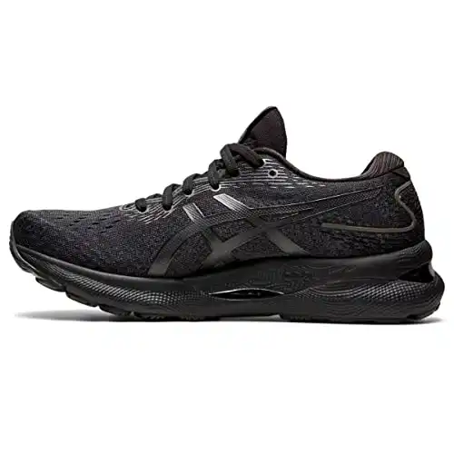 ASICS Women’s Gel-Nimbus 24 Running Shoes, 10.5, Black/Black