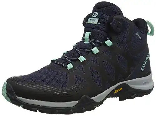 Merrell Women's High Rise Hiking Boots, Blue (Navy/Dragonfly), 9