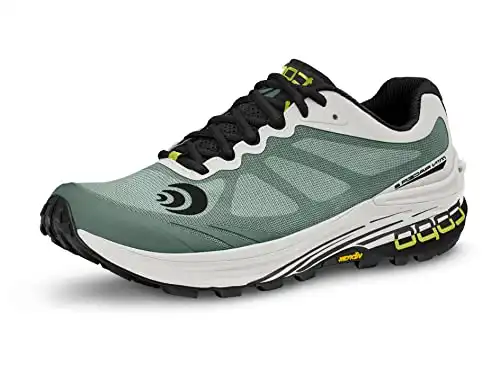 Topo Athletic Men's MTN Racer 2 Comfortable Lightweight 5MM Drop Trail Running Shoes, Athletic Shoes for Trail Running, Bone/Black, Size 9