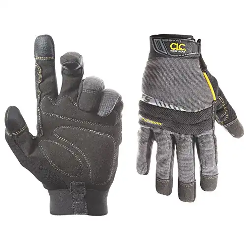 CLC Custom Leathercraft 125L Handyman Flex Grip Work Gloves, Shrink Resistant, Improved Dexterity, Tough, Stretchable, Excellent Grip, Black