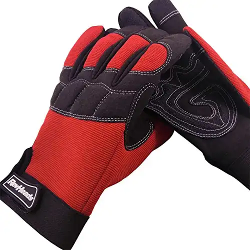 MECHANIC GLOVES For Working On Cars - Work Safety Gloves Protect Fingers And Hands - Large Size Fits Most Men, 1 Pair