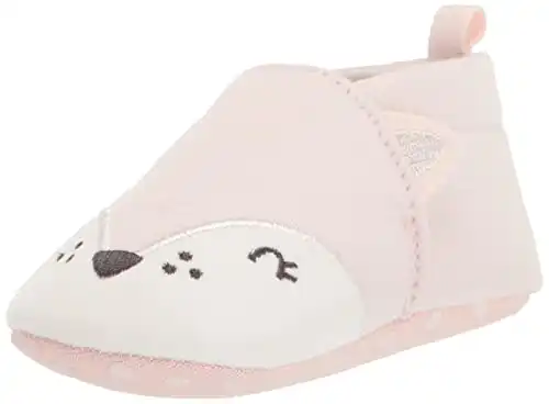 Gerber Baby Moccasins Crib Shoes Newborn Infant Neutral Boys Girls, Kitty Pink, 3 6 Months Unisex