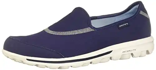 Skechers womens Women’s Go Walk Slip-on Walking Shoes Sneaker, Navy, 6.5 US