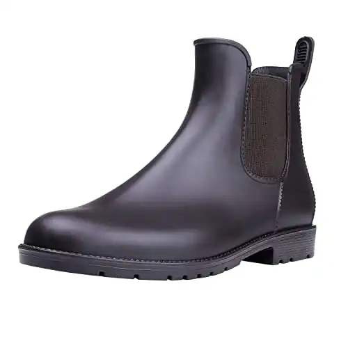 Asgard Women's Short Rain Boots Waterproof Elastic Slip On Ankel Booties BR41