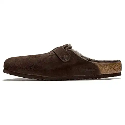 Birkenstock Boston Vl/Shearling Unisex Schuhe Größe 7, Farbe: Mocca