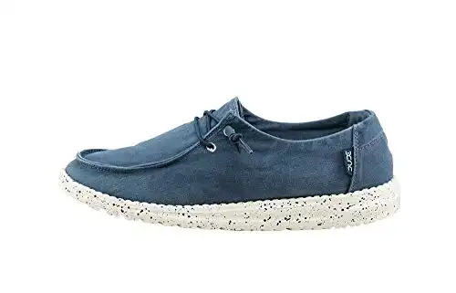 Hey Dude Women’s Wendy Steel Blue Size 5 | Women’s Shoes | Women’s Lace Up Loafers | Comfortable & Light-Weight