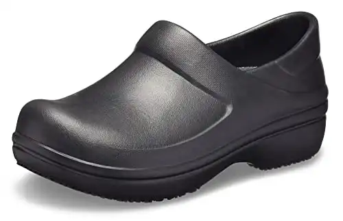 Crocs Women's Neria Pro II Clog | Slip Resistant Work Shoes, Black, 7