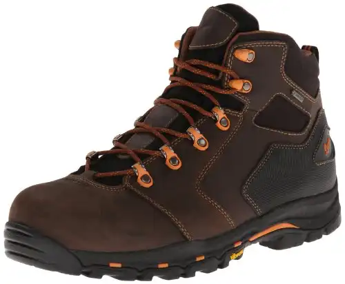 Danner Men’s Vicious 4.5” Plain Toe Work Boot,Brown/Orange,11.5 D US