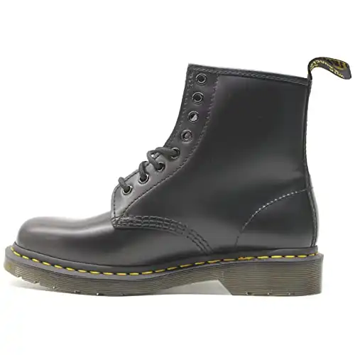 Dr. Martens, 1460 Mono 8-Eye Leather Boot for Men and Women, Black Smooth, 6 US Women/5 US Men