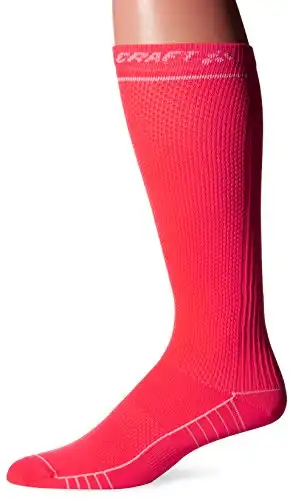 Craft Sportswear Unisex Compression Cooling Ergnomic Wide Cuff Athletic Socks: accessory/wicking/dry/fit/protection/cold weather/feet/footwear, Geo View/Drop, X-Small