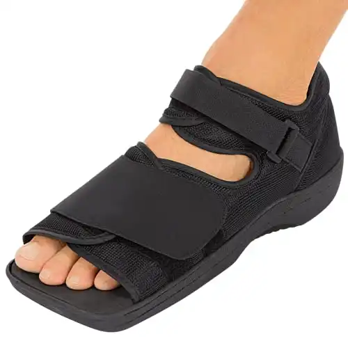 Vive Post Op Schuh - Leichter medizinischer Wanderschuh mit verstellbarem Riemen - Orthopädischer Genesungsgipsschuh für postoperative Eingriffe, gebrochene Füße, verletzte Zehen, Stressfrakturen, Verstauchungen - linker oder rechter Fuß