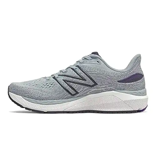 New Balance Men's Fresh Foam X 860 V12 Running Shoe, Light Aluminum/Deep Violet, 11 W