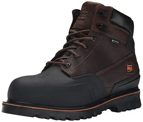 Timberland PRO mens 6 Inch Rigmaster Xt Steel Toe Waterproof Work Boot industrial and construction shoes, Brown Tumbled Leather, 11 Wide US