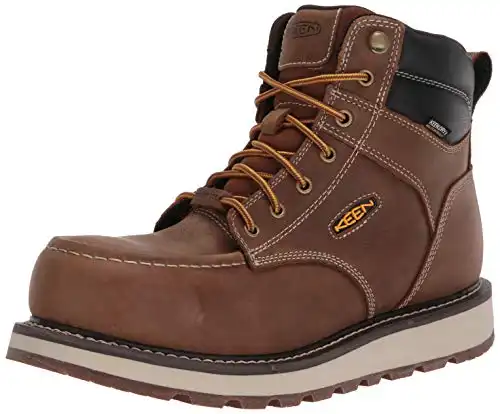 KEEN Utility Men’s Cincinnati 6” Composite Toe Wedge Work Boots, Belgian/Sandshell, 13 D (Medium) US