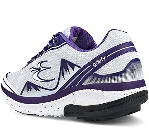 Gravity Defyer Proven Pain Relief Women's G-Defy Mighty Walk 9 M US - Comfortable Walking Shoes for Knee Pain White, Purple