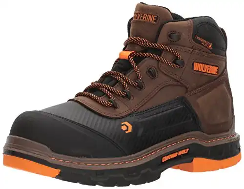 WOLVERINE men's Overpass 6" Composite Toe Waterproof Work Boot, Summer Brown, 10.5 US
