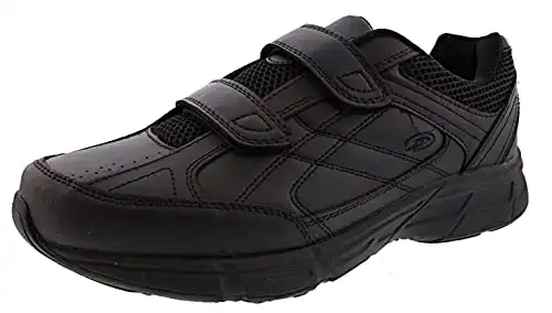 Dr. Scholl's - Men's Brisk Light Weight Dual Strap Sneaker, Wide Width (9.5 Wide, Black)