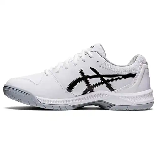 ASICS Men's Gel-Dedicate 7 Tennis Shoes, 12, White/Black