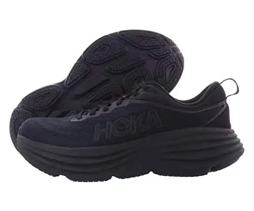 HOKA ONE ONE Bondi 8 Mens Shoes Size 10, Color: Black/Black