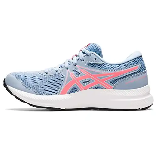 ASICS Women's Gel-Contend Running Shoes, 7, Mist/Blazing Coral
