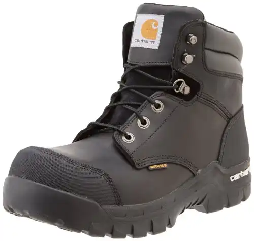 Carhartt Men's 6" Rugged Flex Waterproof Breathable Composite Toe Leather Work Boot CMF6371,Black Oil Tanned,12 M US