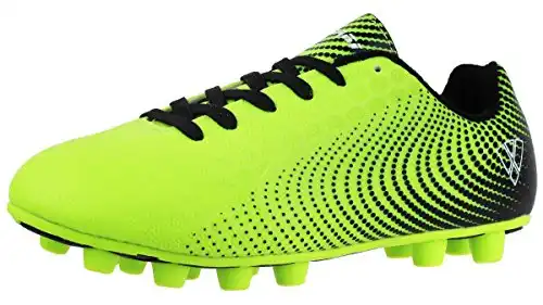 Vizari Kids Stealth FG Outdoor Firm Ground Soccer Shoes/Cleats | for Boys and Girls (Green/Black, 6 Big Kid)