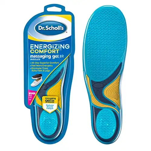Dr. Scholl’s Energizing Comfort Massaging Gel Insoles All-Day Comfort that Allows You to Stay on Your Feet Longer (for Women's 6-10, also Available for Men's 8-14)