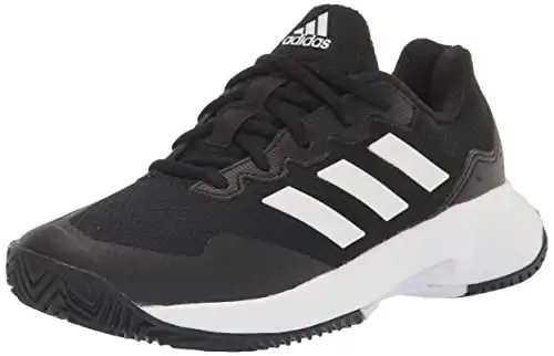 adidas Men's GameCourt 2 Tennis Shoe, Core Black/White/Core Black, 10