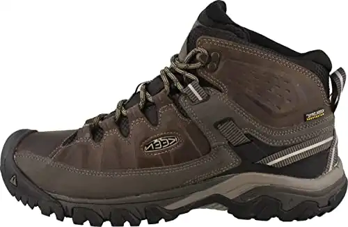 KEEN Men's Targhee III Mid Height Waterproof Hiking Boot, Bungee Cord/Black, 8 D (Medium) US
