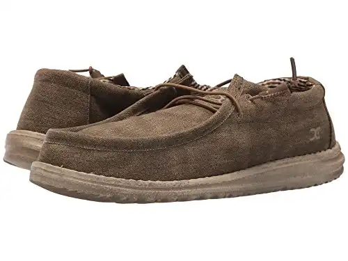 Hey Dude Men's Wally Canvas Loafers-Nut-8