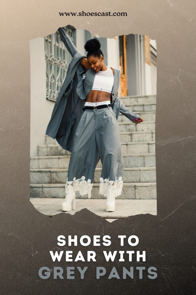 Welche Schuhe man zu grauen Hosen tragen sollte Female Edition