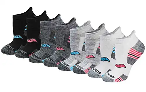 Saucony Women's Performance Heel Tab Athletic Socks (8 & 16, Grau Mode (8 Paar), Schuhgröße: 5-10