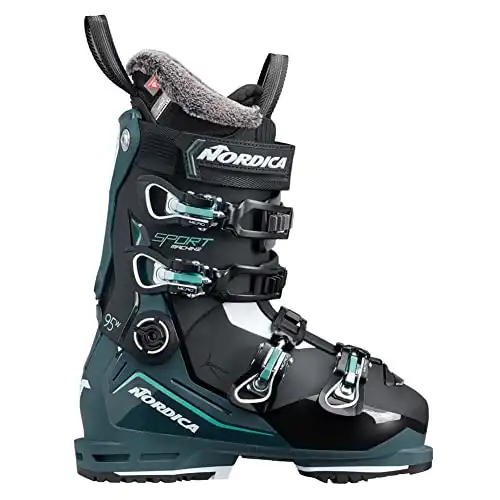 Nordica Women Sportmachine 95 W Gw Boots, Color: Black/Green/White, Size: 26.5 (050T07006R5-26.5)