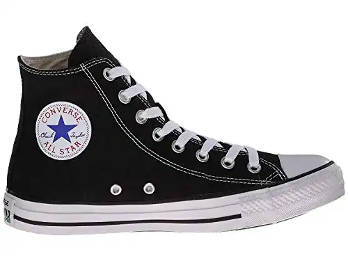 Converse Chuck Taylor All Star Classic High Top Sneakers (US Men 3 / US Women 5, Black/White)