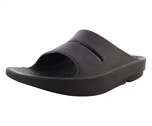 OOFOS - Unisex OOahh - Post Exercise Active Sport Recovery Slide Sandal - Matte Black - M6/W8