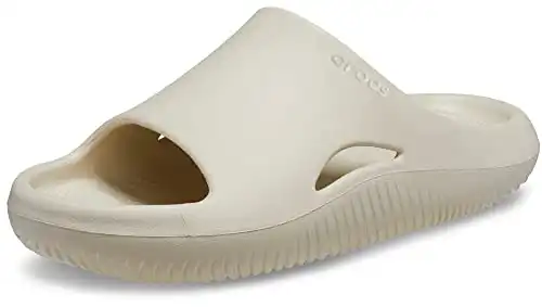 Crocs Unisex Mellow Slides Sandal, Bone, 8 US Men