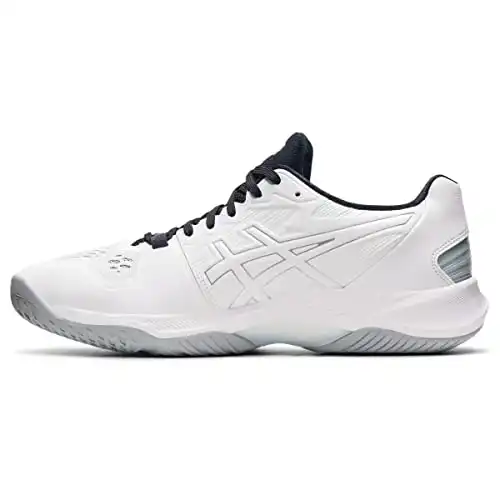 ASICS Men's Sky Elite FlyteFoam 2 Volleyball Shoes, 12, White/Pure Silver