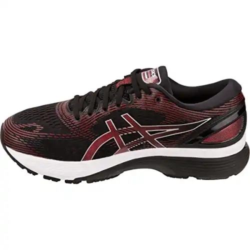 ASICS Gel-Nimbus 21 Men's Running Shoe, Black/Classic Red, 10 D US
