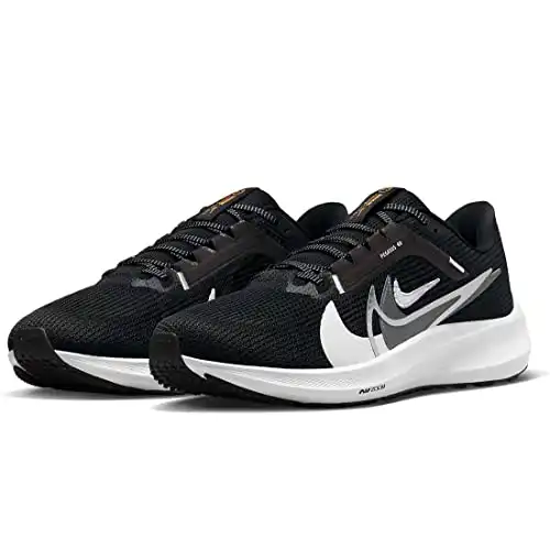 Nike Mens Air Zoom Pegasus 40 PRM Running Shoe, BLACK/MULTI-COLOR-WHITE-BRIGHT MANDARIN, 10 UK (11 US)